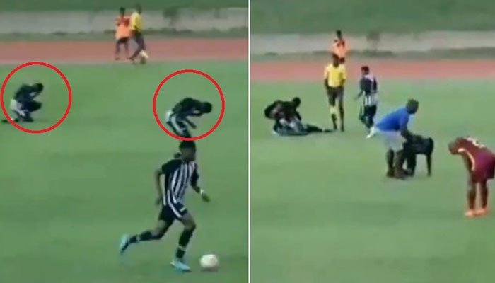 فٽبال ميچ دوران وڄ ڪرڻ سبب 5 رانديگر زخمي،2 اسپتال داخل