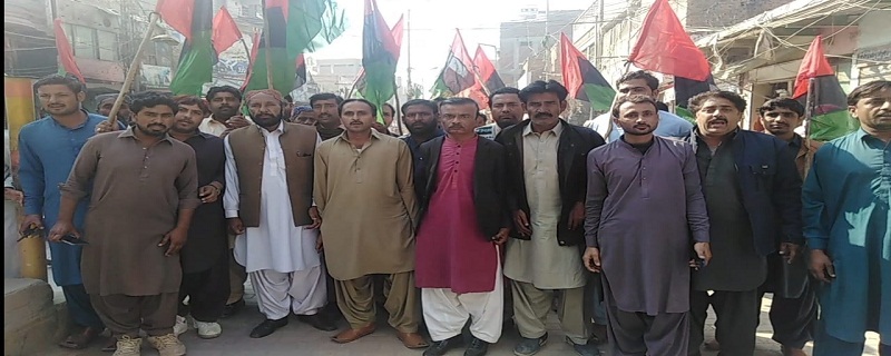 بابر خان لنڊ جي پ پ ضلعي صدر ٿيڻ جي خوشي ۾ ريلي