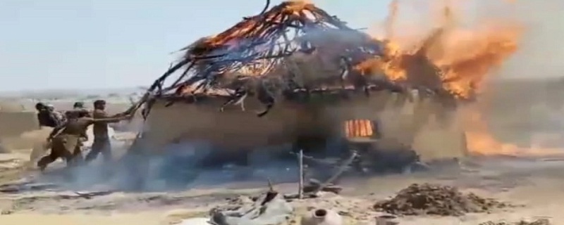 پلاٽ جي مالڪي تان گهرن کي باهه، الهه تلهه سڙي رک