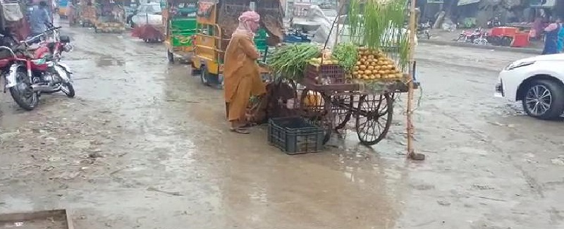 بارش سبب گندگي، عوام پريشان، ميونسپل عملو غائب