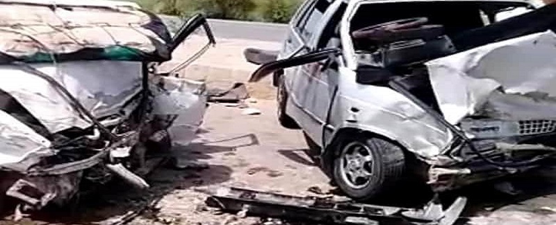 ٻن گاڏين ۾ آمهون سامهون ٽڪر 5 ٻارن سميت 9 زخمي