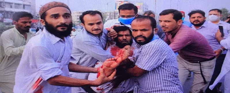 جماعت اسلامي جي جلوس تي هينڊ گرنيڊ سان حملو 40 زخمي