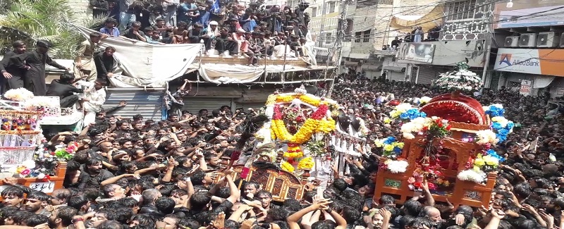 سڄي ملڪ ۾ عاشورن جا جلوس، موبائل سروس معطل