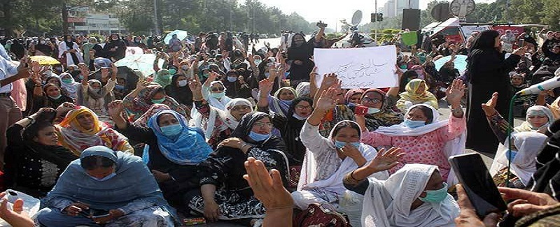 حڪومتي خاطري بعد ليڊي هيلٿ ورڪرز جو احتجاج ختم
