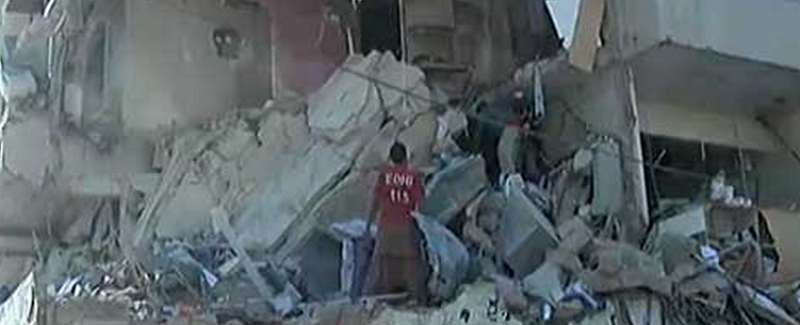 ڌماڪي سبب عمارت تباهه 5 فوت 28 زخمي