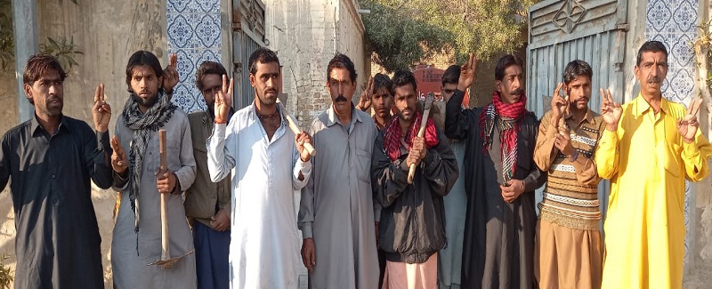 پگهارون نه ملڻ خلاف ميونسپل ملازمن جو  احتجاجي مظاهرو