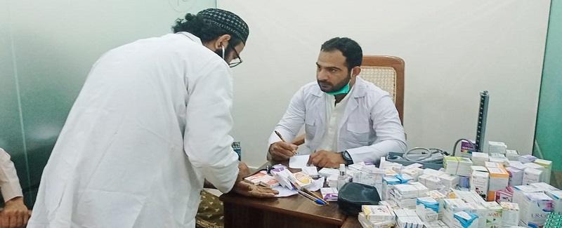 الخدمت اسپتال جو افتتاح ۽ مفت طبي ڪيمپ قائم