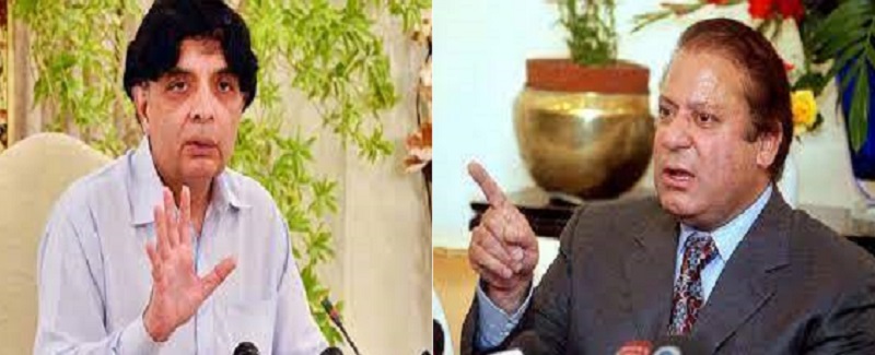 چوڌري نثار جو حلف، نواز شريف پاران وڏ وزارت جي مخالفت