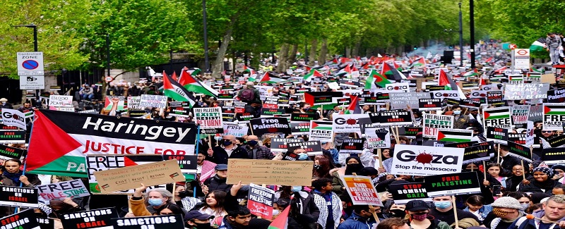 فلسطين ۾ اسرائيل جي ظلم خلاف سڄي دنيا ۾ مظاهرا