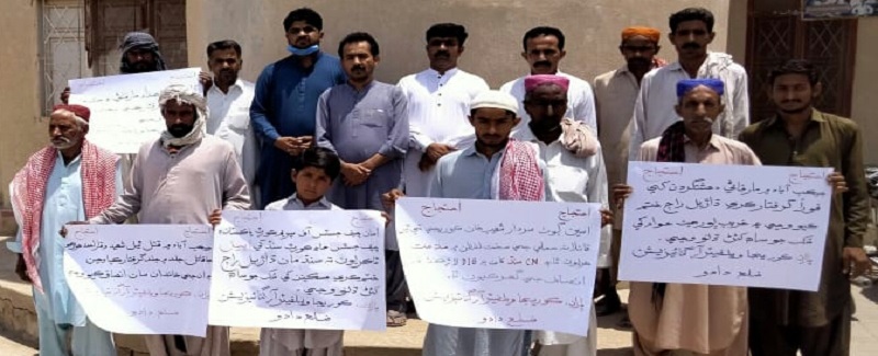 رند برادري پاران نوجوان جي قتل خلاف احتجاج،لاش رکي ڌرڻو