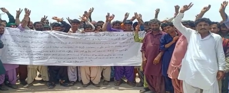 ساحلي پٽي ۾ پاڻي جي کوٽ خلاف آبادگارن جو احتجاج