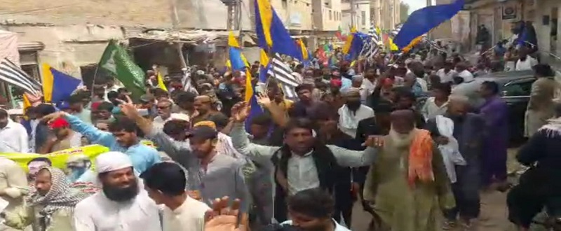 پاڻي جي هٿرادو کوٽ خلاف متاثر آبادگارن جو احتجاج