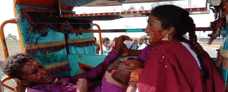 ڊاٽسن جو ٽڪر، ٻار فوت، والدين زخمي