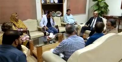 اسماعيل راهو جو ڪراچي يونيورسٽي جو دورو