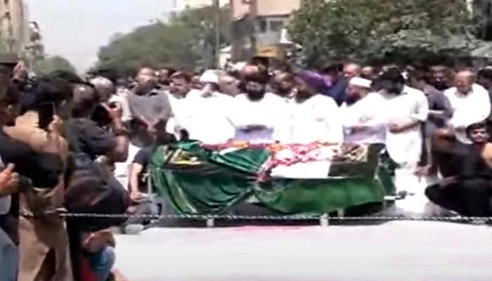 بلقيس ايڌي جي جنازي نماز ادا،وڏي وزير سميت ٻين جي شرڪت