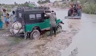 گاج ندي ۾ ٻوڏ واري صورتحال،انتظاميه غائب،زميني رابطا ڪٽجي ويا