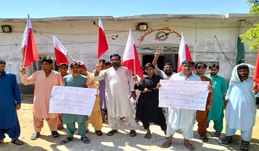 پيئڻ جي پاڻي جي کوٽ خلاف ايس يو پي جو احتجاجي مظاھرو، ڌرڻو