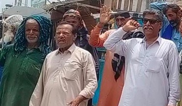 مساڻ واھ جي آبادگارن  جو پاڻي کوٽ خلاف احتجاجي مظاھرو