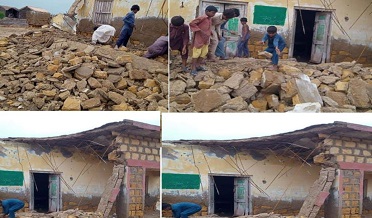 برسات  جون تباهيون، اسڪولن جي ڇت ڌماڪي سان ڪري پئي