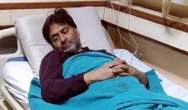 تهار  جيل ۾ بک هڙتال تي ويٺل ياسين ملڪ جي طبيعت خراب