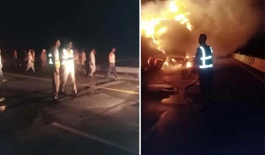 ڪراچي ايندڙ سليپر بس کي  M5 موٽر وي تي حادثو، 20 مسافر فوت