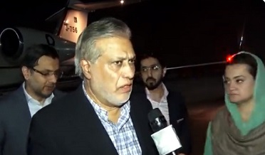 الله جي فضل سان پنهنجي وطن واپس آيو آهيان: اسحاق ڊار