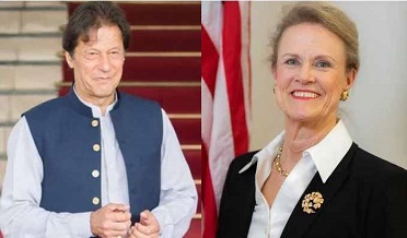 عمران خان سان اڳوڻي آمريڪي سفارتڪار رابن رافيل جي ملاقات