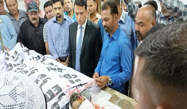 حب ريزروائيزر ويجهو فائرنگ ۾ سپروائيزر واٽر بورڊ فرقان اختر ولد حبيب الرحمان شھيد