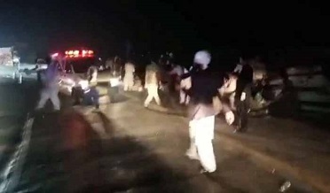ڪلر ڪهار ويجهو ڄاڃين جي بس کي حادثو، 14 ڄڻا فوت