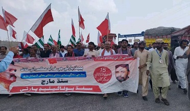 ايس يو پي جو سنڌ مارچ ڪراچي ۾ داخل، شاندار استقبال