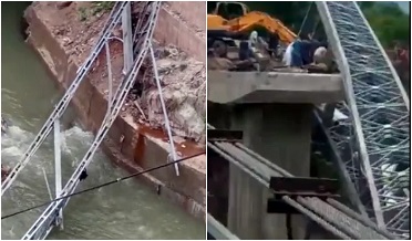 نيلم درياهه تي نئين تعمير ٿيندڙ پل ڪري پئي، 3 مزدور فوت