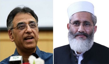 اسد عمر جو سراج الحق کي قانوني نوٽيس