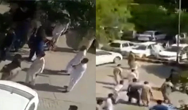 جڊيشل ڪمپليڪس تي ٻن گروپن ۾ جهيڙو، لٺبازي ۽ پٿراءُ