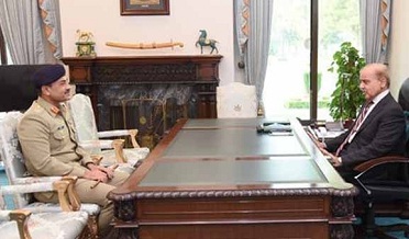 وزيراعظم شهباز شريف سان آرمي چيف جنرل عاصم منير جي ملاقات