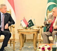 Foreign Minister of Singapore meets Ishaq Dar