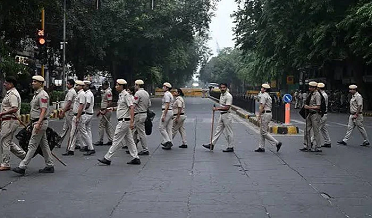 Protest in India, tight security